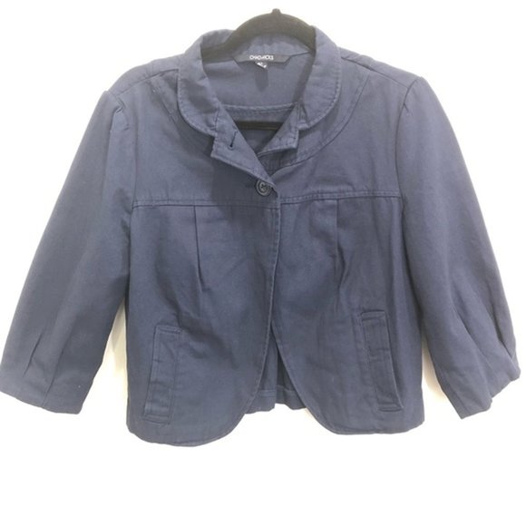 Chadwicks‎ Blue Cotton Cropped Jacket Size Small - Picture 1 of 7